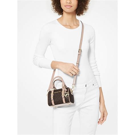 michael michael kors bedford legacy extra-small logo duffel crossbody bag